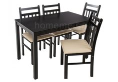 Обеденная группа Ludon стол и 4 стула, капучино/кремовый (1847) Home Me