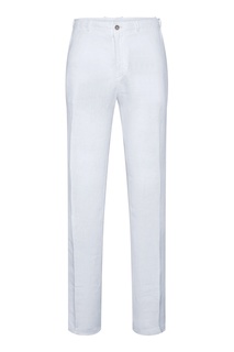 Белые льняные брюки Billionaire