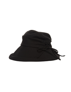 Черная шляпа из льна Ys