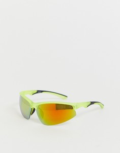 Желтые солнцезащитные очки в пластиковой оправе ASOS DESIGN - Желтый