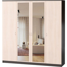 Шкаф комбинированный Шарм-Дизайн Лайт 180х60 веге+вяз с зеркалом Гамма