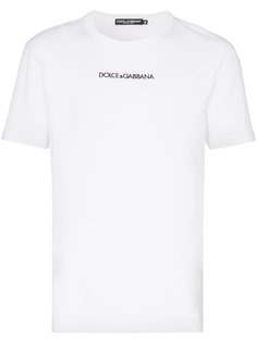 Dolce & Gabbana футболка с вышитым логотипом