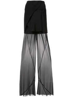Kitx Fleur Bias sheer layered trousers