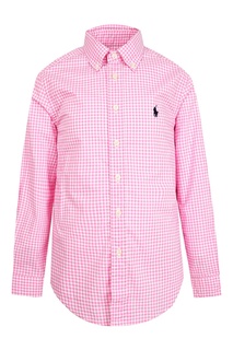 Розовая рубашка в клетку Ralph Lauren Kids