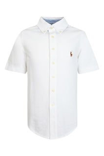 Белая рубашка с короткими рукавами Ralph Lauren Kids