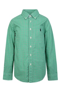 Зеленая рубашка в клетку Ralph Lauren Kids