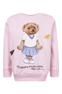 Розовый джемпер с медведем Ralph Lauren Kids