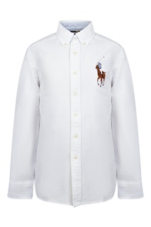 Белая рубашка с символом Ralph Lauren Kids