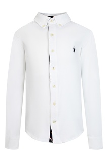 Белая рубашка с логотипом Ralph Lauren Kids