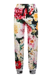 Спортивные брюки с цветочным принтом Dolce&Gabbana Children