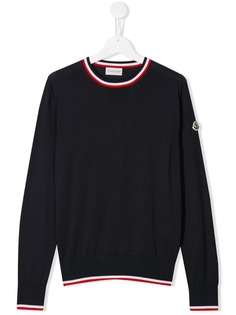 Moncler Kids трикотажный топ с длинными рукавами