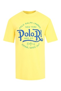 Желтая футболка с логотипом Polo Ralph Lauren Kids