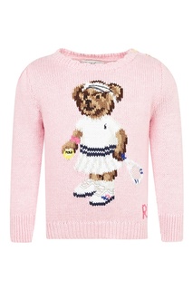 Розовый джемпер с медведем Ralph Lauren Kids