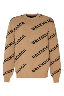 Шерстяной джемпер бежевого цвета Balenciaga Man