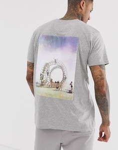 Oversize-футболка с принтом journey на спине Night Addict - Серый