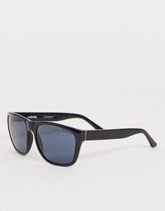 Черные солнцезащитные очки в квадратной оправе Levis - Черный