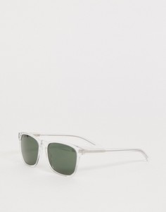 Солнцезащитные очки в квадратной оправе с зелеными стеклами Levis - Очистить