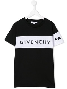 Givenchy Kids футболка с контрастным логотипом