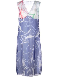 Marina Moscone платье миди с абстрактным принтом