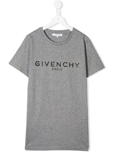 Givenchy Kids футболка с контрастным логотипом