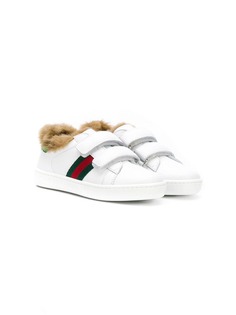 Gucci Kids Web stripe sneakers