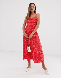 Свободное платье макси в горошек Vero Moda - Мульти