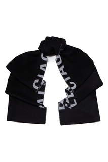 Черный шарф с крупным логотипом Balenciaga
