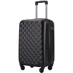 Чемодан LCASE Phatthaya Black (S) с расширением Lcase