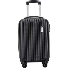 Чемодан LCASE Krabi Black (S) с расширением Lcase