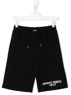 Jeremy Scott Junior шорты с поясом на шнурке и логотипом