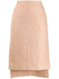 Nº21 кружевная юбка-карандаш асимметричного кроя