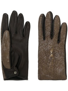 GIORGIO ARMANI PRE-OWNED перчатки с панелями металлик