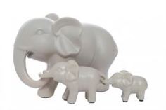 Предметы интерьера Статуэтка Гарда-декор набор слонов бежевый