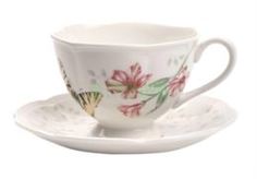 Чайные пары и сервизы Чашка с блюдцем Lenox чашка чайная с блюдцем 240 мл бабочки на лугу бабочка-парус (LEN812107)