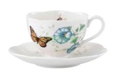 Чайные пары и сервизы Чашка с блюдцем Lenox чашка чайная с блюдцем 240 мл бабочки на лугу бабочка монарх (LEN812099)