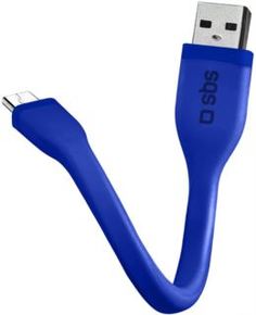 Кабели и переходники Кабель SBS MINI Charging USB-microUSB синий