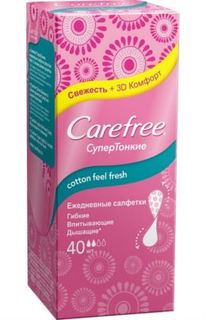 Средства личной гигиены Прокладки Carefree Cotton feel fresh 40 шт