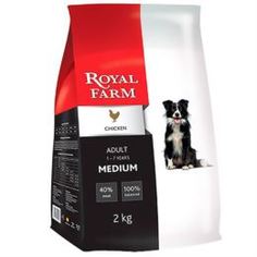 Сухой корм для собак Корм для собак Royal Farm для средних пород, курица 2 кг