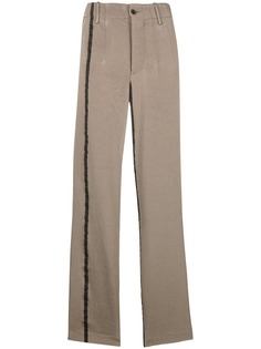 Uma Wang contrast stripe trousers