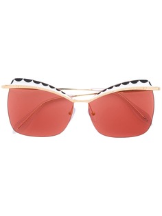 Alexander McQueen Eyewear солнцезащитные очки с оправой "кошачий глаз"