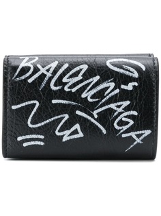 Balenciaga маленький кошелек с логотипом в стиле граффити