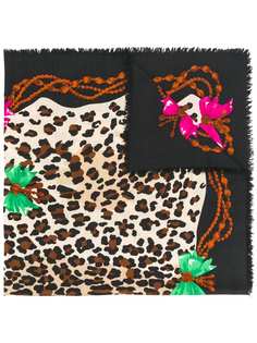 Christian Dior шарф с леопардовым принтом