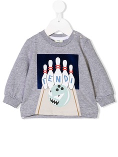 Fendi Kids толстовка с принтом