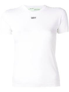 Off-White трикотажная футболка с логотипом