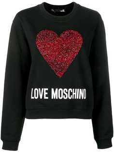 Love Moschino толстовка со стразами и логотипом