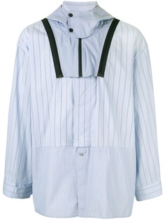 Yoshiokubo рубашка в полоску с капюшоном
