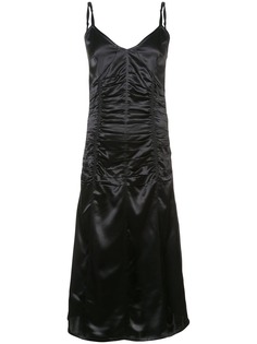 Helmut Lang платье с V-образным вырезом и сборкой