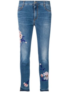Ermanno Scervino укороченные джинсы скинни с цветочным декором