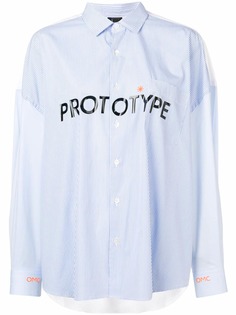 Omc рубашка в тонкую полоску с принтом Prototype