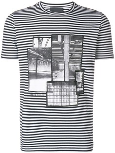 Diesel Black Gold stripe patchwork T-shirt